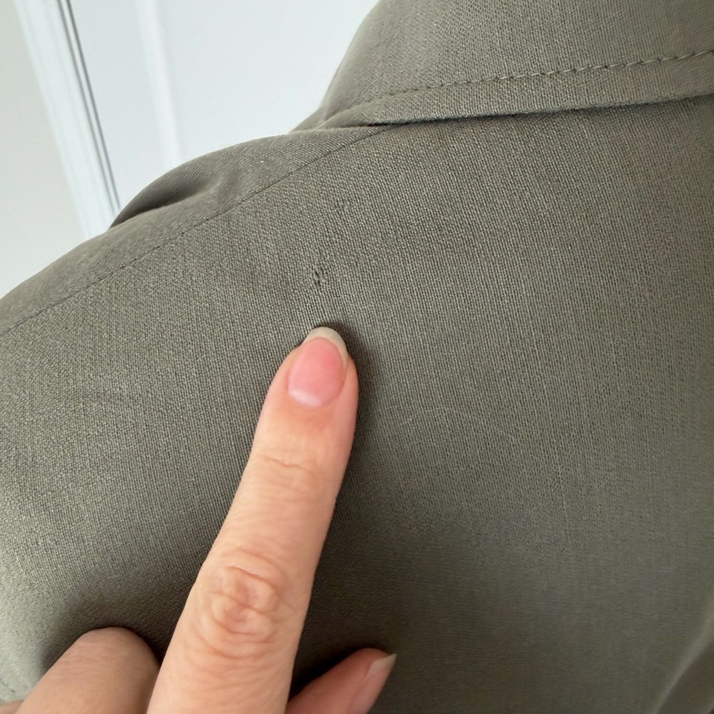 MaxMara Khaki Wool Double-breasted Longline Trench Jacket Vintage Oversized - Picture 5 of 12